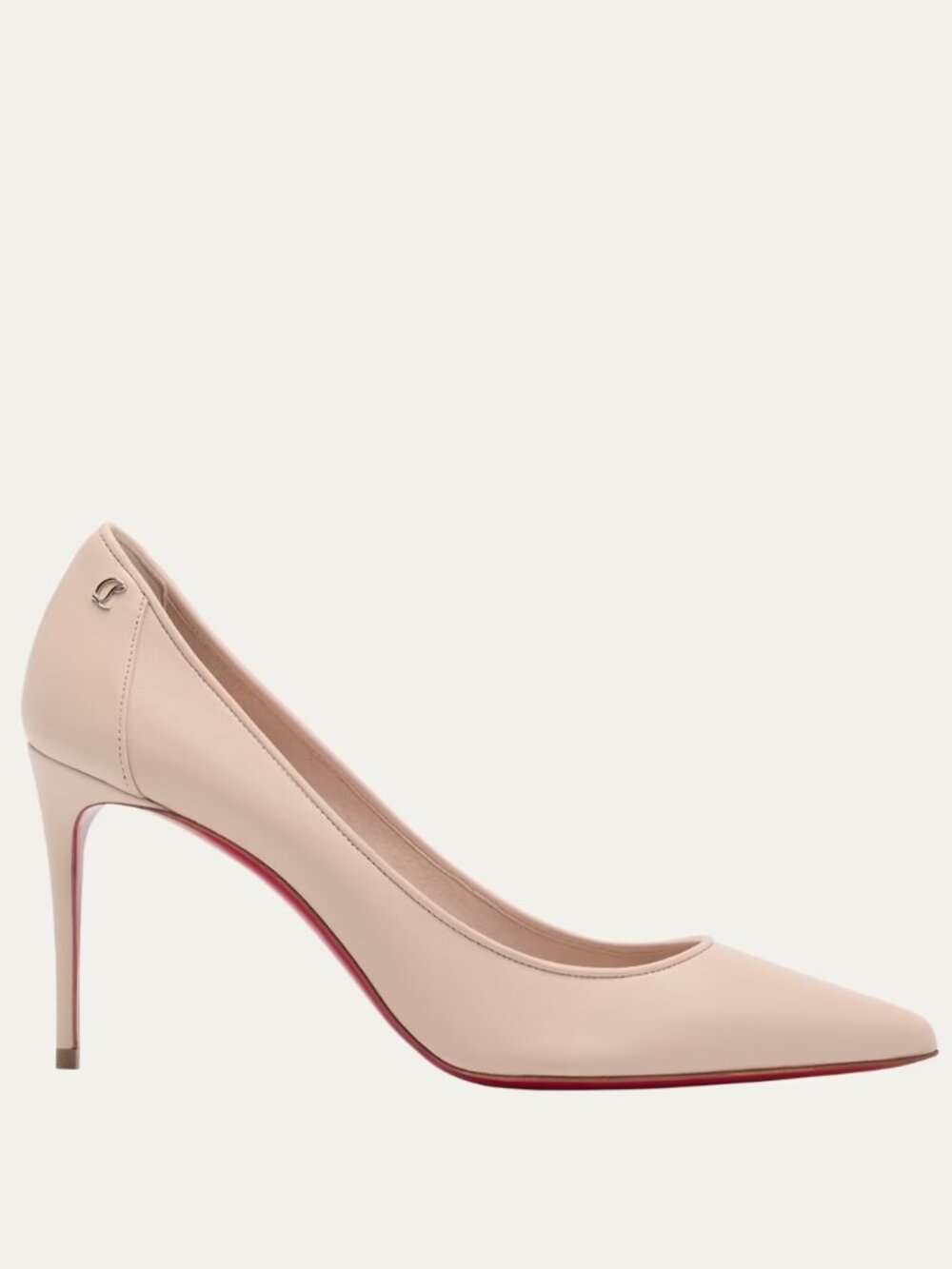 Christian Louboutin SPORTY KATE 85 Leather Heels Pumps Shoes Leche